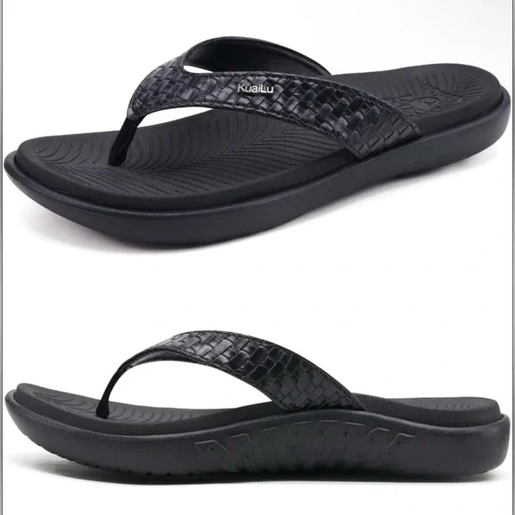 Kuailu Women's Flip Flops With Plantar Fasciitis Arch Support - Picture 1 of 1